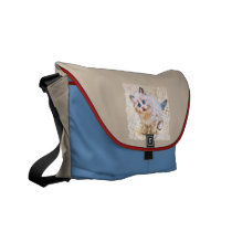 Siamese Kitten with Soulful Blue Eyes Commuter Bag