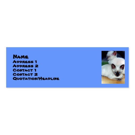 Siamese Kittens Profile Card Business Card