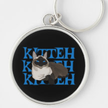 Siamese Kitty Kitteh Keychain