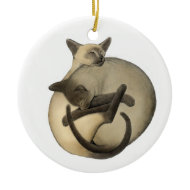 Siamese Love Cats Ornament
