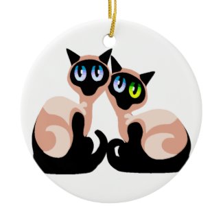 Siamese Love Christmas Ornament
