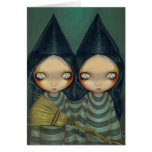 "Siamese Witch Twins" Greeting Card