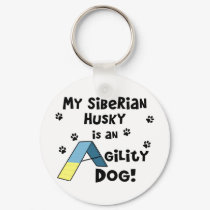 Siberian Husky Agility Dog keychains by MenagerieMayhem Siberian Husky Agility Dog keychains