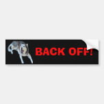 Siberian Husky "Back off!" Bumper Stickers
