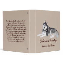 Siberian Husky Beautiful Binder