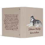 Siberian Husky Beautiful Binder