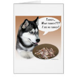 Siberian Husky (black) Turkey Cards