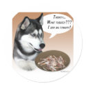 Siberian Husky (black) Turkey stickers by GreyWolfCreation Siberian Husky (black) Turkey stickers