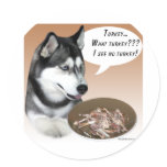 Siberian Husky (black) Turkey Round Sticker