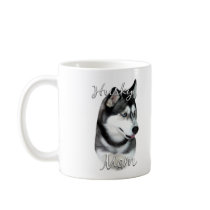 Siberian Husky (blk) Mom 2 mugs by GreyWolfCreation Siberian Husky (blk) Mom 2 mugs