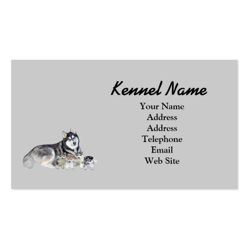 Siberian Husky Breeder Business Card (back side)