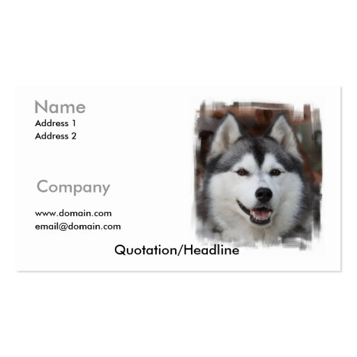 Siberian Husky Business Card