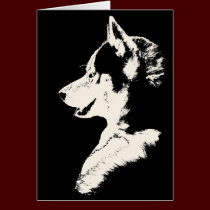 Siberian Husky Card / Alaskan Malamute Card cards