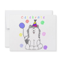 Siberian Husky Celebrate invitations by giftsjustforu Siberian Husky Celebrate invitations