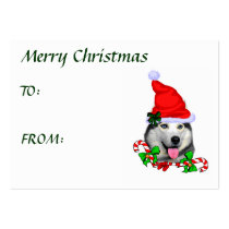 Siberian Husky Christmas Gifts business cards by DogsByDezign Siberian Husky Christmas Gifts business cards