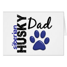 Siberian Husky Dad 2 Greeting Cards