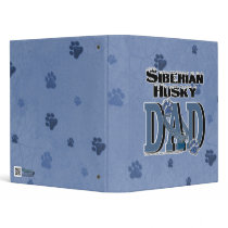 Siberian Husky DAD Vinyl Binders