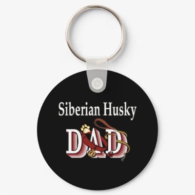 siberian husky dad Keychain
