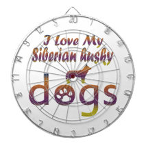 Siberian Husky designs Dart Board