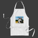 Siberian Husky Dog Art - Solar Apron