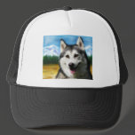 Siberian Husky Dog Art - Solar Mesh Hats