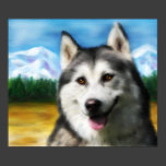 Siberian Husky Dog Art - Solar Print