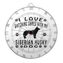 Siberian Husky Dog Design Dartboard