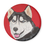 SIBERIAN HUSKY DOG MAGNET