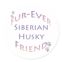 Siberian Husky Furever Friend stickers by GreyWolfCreation Siberian Husky Furever Friend stickers