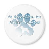 Siberian Husky Grandchildren magnets by MenagerieMayhem Siberian Husky Grandchildren magnets