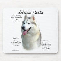 Siberian Husky History Design Mousepad