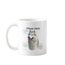 Siberian Husky History Design Coffee Mugs