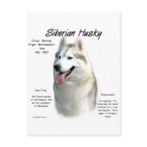 Siberian Husky History Design Post Card