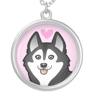 Husky Love Necklace Siberian Husky / Alaskan Malamute / Alaskan Klee Kai Love Hearts Necklace