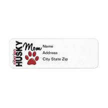 Siberian Husky Mom 2 Custom Return Address Labels