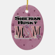 Siberian Husky MOM Christmas Tree Ornament