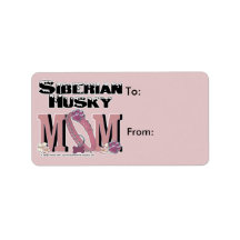 Siberian Husky MOM Labels