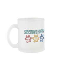 SIBERIAN HUSKY  Mom Paw Print 1 Coffee Mugs