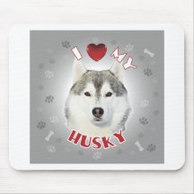Siberian Husky Mouse Pads