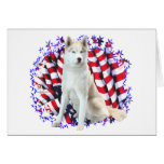 Siberian Husky Patriot Greeting Card