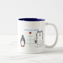 Siberian Husky Peace On Earth Coffee Mug