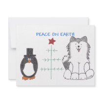 Siberian Husky Peace On Earth invitations by giftsjustforuholiday Siberian Husky Peace On Earth invitations