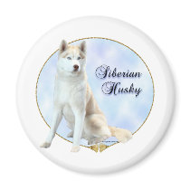 Siberian Husky Portrait - Magnet by GreyWolfCreation Siberian Husky Portrait - Magnet