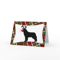 Siberian Husky Reindeer Christmas Card by MenagerieMayhem Siberian Husky Reindeer Christmas Card