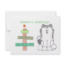 Siberian Husky Stick Tree invitations by giftsjustforuholiday Siberian Husky Stick Tree invitations
