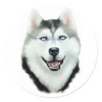 Siberian Husky stickers by DanesRUs Siberian Husky stickers