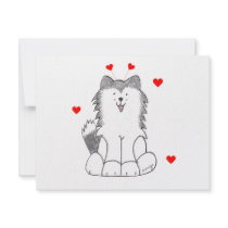 Siberian Husky Valentine Ears invitations by giftsjustforuholiday Siberian Husky Valentine Ears invitations