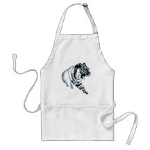 Siberian Snow Tiger Aprons