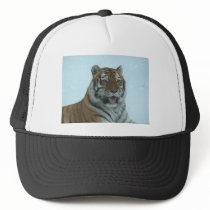 Siberian Tiger Close Up Face 2 Mesh Hats