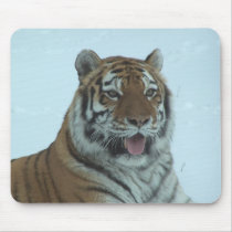 Siberian Tiger Close Up Face 2 Mouse Pad